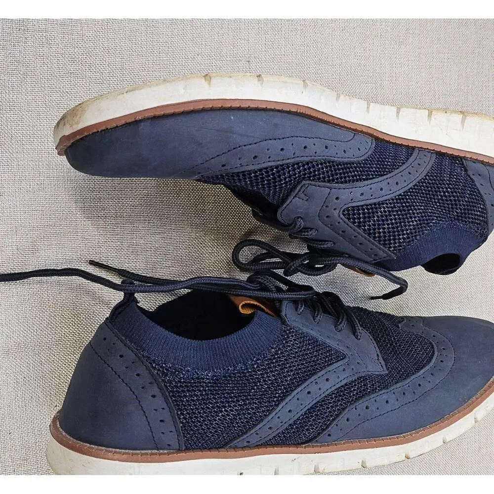 Joomra Hybrid Brogue‎ Sneaker Navy Blue Breathable Mesh Urban Style Mens 45